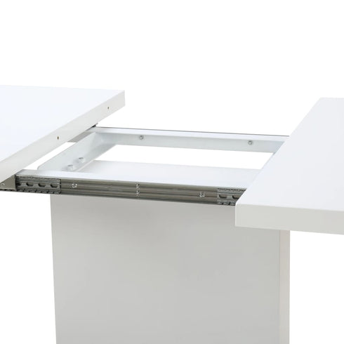 Barnes - Extendable Dining Table High Gloss White 1800 x 900 x 760 mm MDF